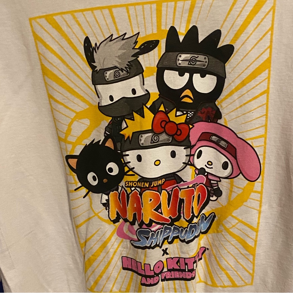 Hello Kitty X Naruto Shippuden Group Characters Long Sleeve T-Shirt - Picture 5 of 8